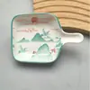 Tigela de Cerâmica Estilo Japonês Desenho Animado para Molho Utensílio de Mesa Tigela para Vinagre Doméstico Tigela para Molho de Soja Condimento Tigela para Mergulhar Tigela para Lanches Micro-ondas