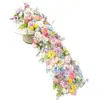 Arreglo Floral para Fondo de Boda, Decoración Floral de Arco, Escaparate, Flores de Mesa para Sala de Exposiciones, Tira Larga de Flores, Flores Artificiales, Flores Falsas, Flores para Decoración de Punto Fotográfico Popular