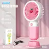 Ventilador Pequeno Portátil Transfronteiriço Mini Ventilador Portátil com Carregamento USB Suporte para Celular Presente para Estudante Atacado