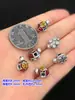 Plata pura s999 Azul Quemado Pegamento Moneda de Cobre Tortuga Cuentas Separadas Cuerda Trenzada para Mano Pulsera Collar Accesorios DIY Hechos a Mano