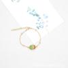 Pulsera de Encaje de Flores Secas y Flores Naturales Transfronteriza, Pulsera de Mariposa, Pulsera de Aleación, Pulsera de Cadena Metálica, Gema del Tiempo, Regalo para Novia para Mujeres