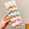 Coloridos pasadores de pelo de pulgar estilo coreano para niños y niñas, lindas diademas, dulces cordones para el pelo de niños, gomas elásticas de alta elasticidad, accesorios para el pelo