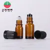 Botella Marrón con Bola Rodante de 5 10 15 ml Botella Marrón Oscuro con Bola Rodante de 20 30 50 100 ml Botella con Bola Rodante para Esmalte de Uñas