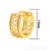 Ponto de fábrica liso simples orelha fivela banhado a cobre 18K ouro real vento frio personalidade moda feminina versátil brincos de fivela de orelha