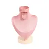 Maniquí Rosa de 3 en 1 Más Vendido para Exhibición de Collares, Soporte para Exhibición de Juegos de Joyería