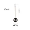 Colher Medidora de Aço Inoxidável 304 Espessa, Colher de Temperos de Cozinha Portátil com Furos, Colher Medidora Multiuso para Sobremesas, Confeitaria e Café