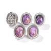Jingdian joias ametista natural oval caixa mágica joias diy acessórios únicos acessórios para pulseira pingente atacado