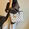 Bolsa de Mão Tendência Transfronteiriça de Grande Capacidade para Mulheres 2026 Nova Moda Bolsa de Ombro de Alto Valor Diária Bolsa Tote de Bolinhas
