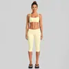 Conjunto de ropa de yoga transfronterizo con sujetador deportivo de cuello halter con sensación de segunda piel y conjunto de pantalones de fitness de secado rápido de cintura baja para correr y ciclismo al aire libre