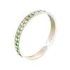 Brazalete de Plata de Ley Ramas Doradas y Hojas de Jade Pie de Plata 9999 Corazón de Esmalte Sutra Niche Guofeng Fat Donglai Brazalete Regalo de San Valentín
