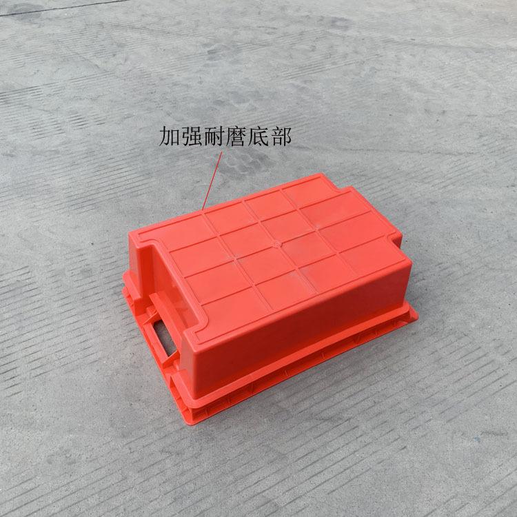 塑料周转错位箱600*400*210反转可套式箱红