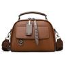 Bolso Cuadrado Pequeño de Cuero Suave Caliente en Vivo Bolso de Mano para Mujer Nuevo Simple Combinable Doble Capa Gran Capacidad Hombro Bandolera