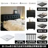 Cama de cuero minimalista italiana cama de cuero minimalista moderna cama de cuero de lujo ligero cama de cuero con capitoné de botones negros cama suave acolchada cuadrada cama de arte en cuero