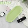 Bandeja de Acero Inoxidable de Alta Calidad para Joyería, Placa Metálica para Cosméticos, Bandeja Ovalada