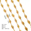 Cadena Chapada en Oro de Acero Inoxidable Hip Hop Tema Marino Pulsera DIY Hecha a Mano Collar Accesorios Pequeños Personalizados