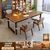 Mesa para sala de estar, mesa longa grande para leitura e estudo, mesa de jantar para casa, mesa longa dupla, estação de trabalho para computador
