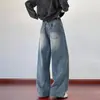 Jeans para hombre personalizados/estilo americano, nuevo estilo de otoño, pierna recta holgada, pierna ancha, pantalones casuales versátiles para hombre, negros
