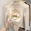 Y2071# camisa básica de veludo com gola semi-alta para meninos e meninas usar no outono e inverno casaco quente com forro de fleece moda de inverno infantil