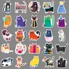 50 Peças de Adesivos de Gato de Livro Infantil, Modernos e Criativos, Estilo de Arte de Animal de Estimação Fofo Graffiti, Caderno, Adesivos para Capacete Guka