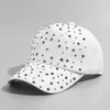 Nueva Gorra de Béisbol de Verano Estilo Coreano para Mujer con Visera de Diamante Gorra Casual de Béisbol Gorra de Sol con Pedrería Coreana Gorra de Sol para Mujer