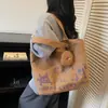 Bolsa de Lona para Mujer 2026 Estilo Nuevo Gran Capacidad Estilo Perezoso Bolso de Mano Versátil Diario Trabajo Viaje Bolso Tote de Hombro