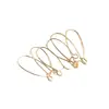 Pendientes de Gancho Cerrado para Oreja Color-Preservante Rellenos de Oro de 14K Pendientes con Forma de I de Oreja de Conejo Hechos a Mano DIY Colgante de Oreja Accesorios de Joyería para Oreja