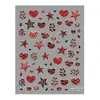 Redanco5D Relieve Ins Popular Pegatina para Uñas Arte de Uñas Estampado de Leopardo Brillo Corazón de Oro Triturado Pegatina Estéreo para Uñas He1573