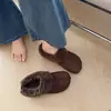 Pantuflas de Medio Pie para Persona Perezosa Cabello Rizado Otoño Versátil Pantuflas de Punta Cerrada Moda Femenina Ropa de Exterior 2026 Birkenstock Slip-Ons Nuevo Estilo