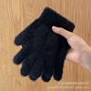 Guantes sencillos de lana de visón de color sólido para exteriores, unisex, a prueba de viento, para el frío, cálidos, venta al por mayor de fábrica