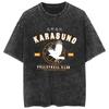 Haikyuu Voleibol Junior Lavada Retro Camiseta Hip Hop Animación Casual Algodón Verano Pareja Manga Corta