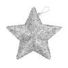 Nuevas decoraciones de Navidad 2026: Adornos de estrella de cinco puntas con purpurina dorada, Decoraciones para árbol de Navidad, Colgantes de estrella dorada tridimensionales