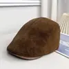 Nova Boina Artística Retro Respirável Estilo Britânico para Mulheres, Chapéu de Pintor Elegante Versátil para Outono, Afina o Rosto