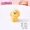 Accesorios de Resina de Familia de Perros Mini Simulada Muñeco de Cachorro Lindo Decoración de Escritorio DIY Casa de Muñecas Animales Pequeños