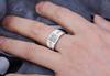 Anillo para Hombre de Cobre Plateado en Plata con Diamantes de Venta Caliente de AliExpress, Nuevo Anillo de Boda para Hombre Dominante y Moderno Europeo y Americano, Regalo de Cumpleaños