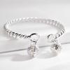 Pulsera retorcida de Tiktok pulsera vintage de doble campana del Palacio pulsera femenina regalo de San Valentín de un solo paso