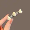 Presilha de Cabelo de Luxo em Forma de Coração com Pérolas, Presilha Bico de Pato para Mechas Laterais, Presilha Lateral para Franja com Strass em Forma de Oito, Presilha Lateral Feminina