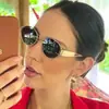 Gafas de Sol Metálicas con Montura Ovalada Estilo Retro Old Money para Mujer, Moda de Alta Gama, Diseño Elegante y Único, Gafas de Sol Versátiles