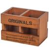 Balde para Pincéis de Maquiagem Caixa de Armazenamento de Papelaria para Mesa Controle Remoto Escova de Mesa Acabamento de Lápis Zakka Caixa de Madeira Vintage