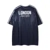Camiseta de Manga Larga con Estampado de Letras Estilo Retro Americano para Hombres y Mujeres, Marca de Moda Holgada Casual Hip-Hop Jersey Deportivo