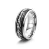 Suministro transfronterizo de anillo mágico luminoso de acero de titanio personalizado nuevo para hombre, anillo giratorio, anillo de joyería de viento neutro al por mayor