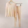 Pantalones de manga larga cálidos e hidratantes con ácido hialurónico, mascarilla de belleza para la piel contra la fiebre, ropa de otoño, calzoncillos largos, base elástica alta, traje cálido para mujer
