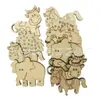 Directo de fábrica animal de dibujos animados de madera madera pintada rompecabezas de jardín de infantes materiales pintados a mano decoración del hogar