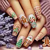 Manicura Navideña Europea y Americana Uñas Estilo Ballet de Longitud Media Caja de 24 Piezas Desmontable Manicura Serie Navideña Uñas Portátiles Lote