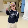 Ropa para Niños Maiyoyo para Bebés y Niños Pequeños Estilo Casual Coreano Divertido Perro Pequeño Estampado Pintado a Mano Dibujo Animado Camiseta de Manga Larga Base