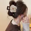 Elegante pinza grande para el pelo para mujer, nuevo pinza de tiburón de felpa 2026, pinza para el pelo de la parte trasera de la cabeza, accesorio para peinar el pelo