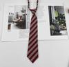 Corbata de mano con rayas rojas, cian, doradas y rojas, estilo informal vintage, combinable con todo, estilo universitario, estilo Jk