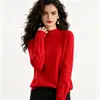 Suéter de punto de cuello medio para mujer, venta al por mayor transfronteriza, otoño e invierno, top de talla grande, artículo popular de exportación para capas base