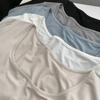 Camiseta drapeada de cuello cuadrado de modal Spice Girl para mujer, de manga corta, fina, elástica, ajustada, adelgazante, combinable con todo, de verano