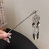 Nuevo Estilo Chino Plata Miao Geométrico Hueco Borla Pasador Tendencia Nacional Forma de Gota de Agua Pasador para Recogidos Hanfu Accesorios para el Cabello para Mujeres