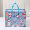 Bolsa de Regalo para Fiesta Bolsa de Dulces Bolsa Tote Navideña Bolsa de Tela No Tejida Bolsa de Empaque Estampada con Muñeco de Nieve Al por Mayor